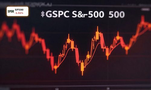 Bearish candlestick chart of S&P 500 Recession Risk with rising volatility signals