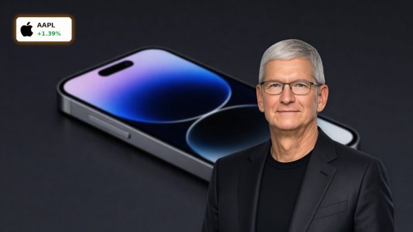 Apple Siri AI on iPhone in dark studio, highlighting on-device assistant and premium Apple hardware