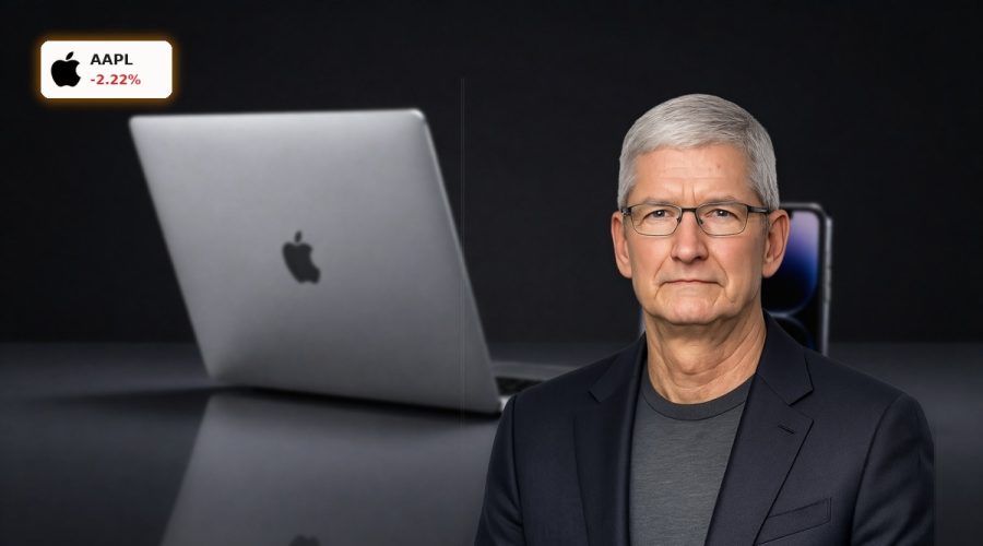 Apple Product Strategy with MacBook Neo and premium iPhone Fold devices on dark background