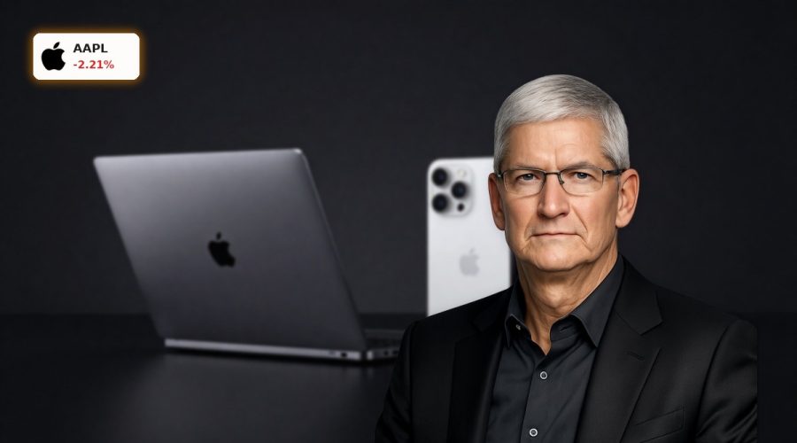 Apple Product Launch with MacBook Neo and iPhone 17e budget lineup on dark premium background