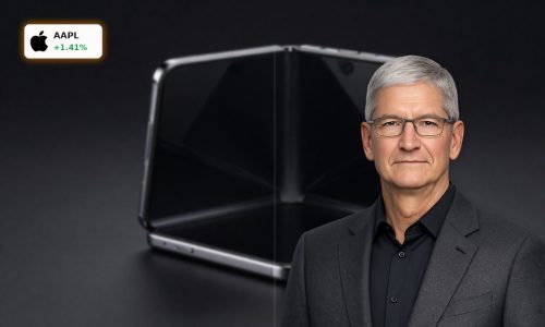 Premium foldable iPhone concept on dark background highlighting Apple Foldable Forecast demand boom