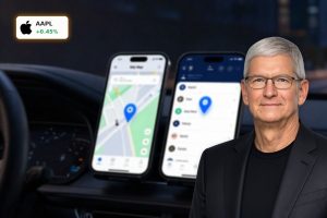 Apple Maps Advertising highlighted on an iPhone showing a promoted local business pin