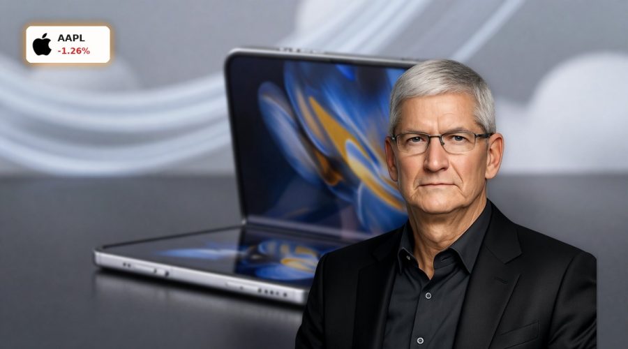 Concept Apple Foldable phone with seamless flexible display and AI-focused premium design.