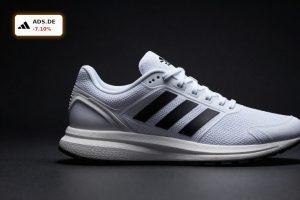Adidas Forecast under pressure symbolized by premium Adidas sneakers in dramatic lighting