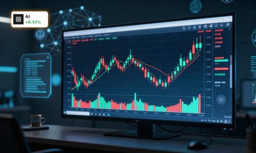 Trading desk chart reflecting C3.ai AI Strategy pullback and reset risk in 2026