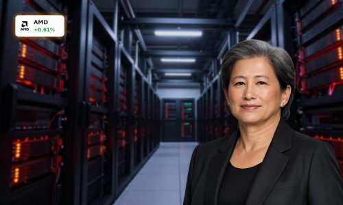 High-end AI data center racks symbolize AMD AI Strategy and data-center growth