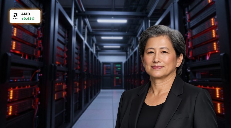 High-end AI data center racks symbolize AMD AI Strategy and data-center growth