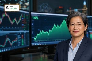 AMD Upgrade fuels sharp stock surge as AI CPU optimism and Intel earnings shock boost chipmaker shares.