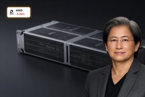 AMD AI Infrastructure with Instinct GPUs powering a modern data center rack