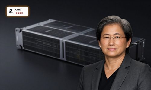 AMD AI Infrastructure with Instinct GPUs powering a modern data center rack