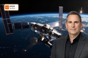 Amazon Globalstar Acquisition concept with LEO satellites linking Earth to expand Project Kuiper and AI connectivity