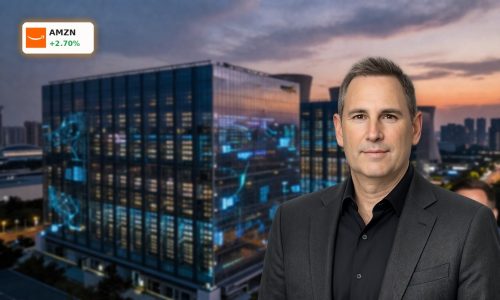 Amazon Anthropic Deal visualized with AWS cloud data center and AI infrastructure scale