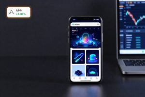 AppLovin Earnings boosted by Axon AI ad engine shown on premium mobile ad-tech dashboard