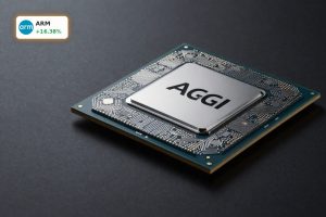 Arm Holdings AI Strategy Shift highlighted by premium AGI AI server CPU chip product close-up