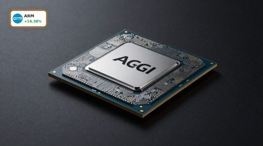 Arm Holdings AI Strategy Shift highlighted by premium AGI AI server CPU chip product close-up