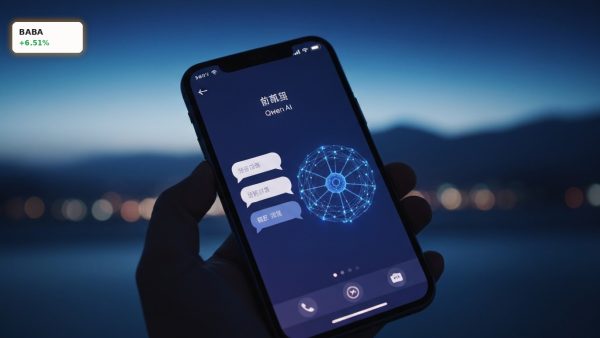 Alibaba Apple Partnership integration of Qwen AI on an iPhone screen in China.