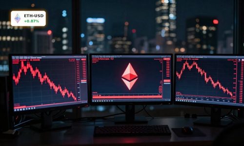 BitMine Ethereum Treasury hit by huge unrealized losses as Ethereum price slides on volatile trading screens.