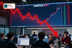BioNTech Leadership Change linked to sharp BNTX stock sell-off on trading floor