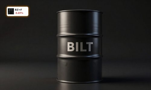 Brent Oil Crisis concept with premium Brent crude barrel under dramatic lighting
