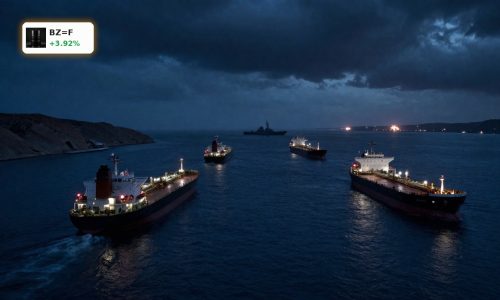 Brent Oil Shock as tankers stall in the Strait of Hormuz amid rising geopolitical risk.