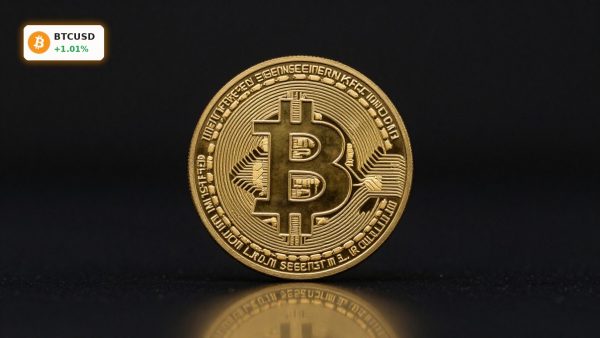 Bitcoin Market Analysis with premium Bitcoin coin symbolizing institutional buying and macro-driven BTC outlook