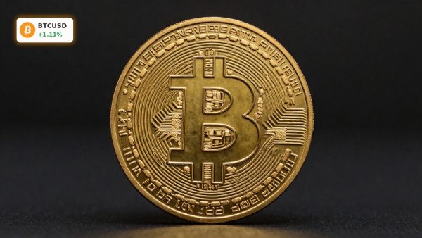Bitcoin Market Analysis with gold BTC coin after $1B institutional buy and weak US jobs data