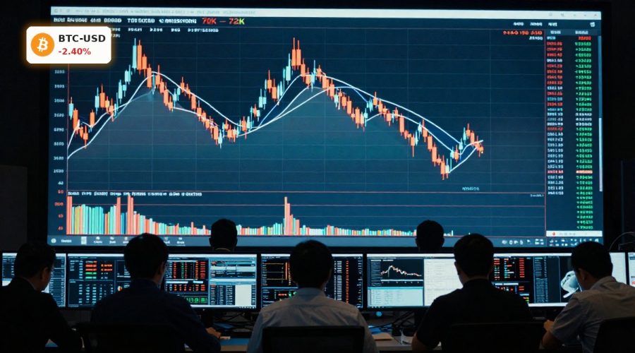 Bitcoin Market Analysis chart showing volatile BTCUSD price near key resistance and potential short squeeze zone