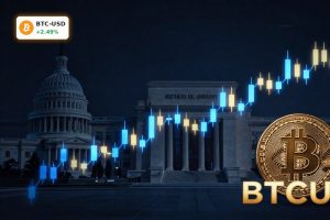 Bullish BTCUSD candlestick chart symbolizing Bitcoin Regulation rally and ETF-driven gains