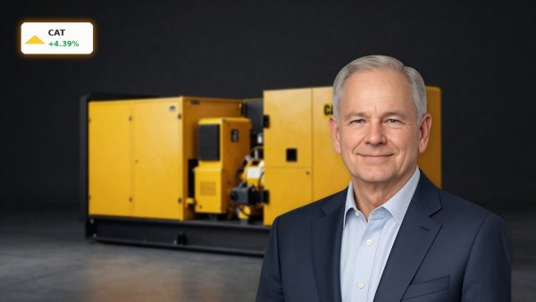 Caterpillar AI Strategy highlighted by industrial generator and microgrid power system for AI data centers