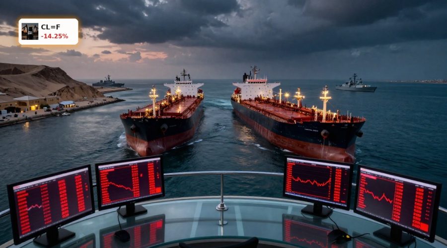 WTI Oil Crisis deep selloff as Strait of Hormuz oil tankers resume amid Iran truce
