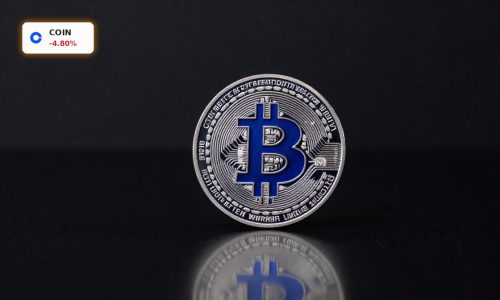 Coinbase Wrapped Bitcoin token on dark premium background as competition rises from Circle's cirBTC