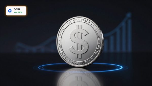 Coinbase Stablecoin Open USD token concept with premium dark fintech staging