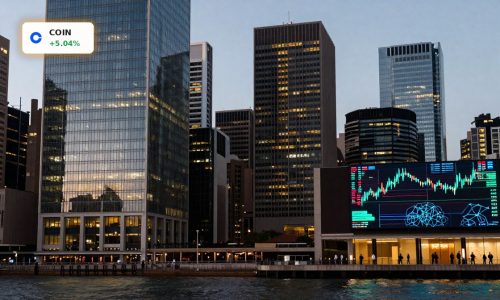 Sydney financial district skyline symbolizing Coinbase Australia License and new AFSL crypto derivatives approval