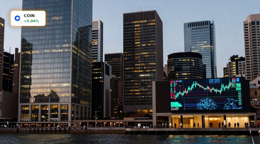Sydney financial district skyline symbolizing Coinbase Australia License and new AFSL crypto derivatives approval