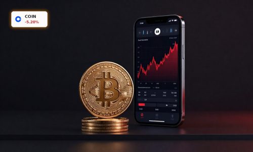 Coinbase Bitcoin Plunge as Bitcoin coin and crypto trading app reflect COIN selloff after BTC drops below $70,000