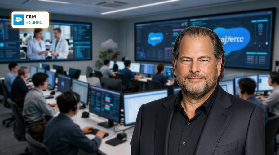U.S. federal operations center using AI workflows, illustrating Salesforce Agentic Strategy in government cloud