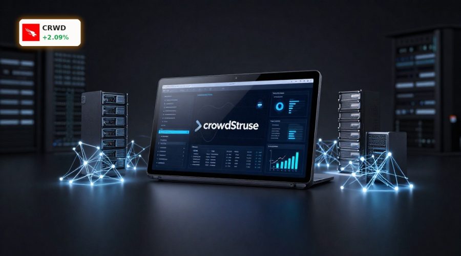 CrowdStrike AI Partnerships concept with Falcon platform, GPUs and cloud data center security