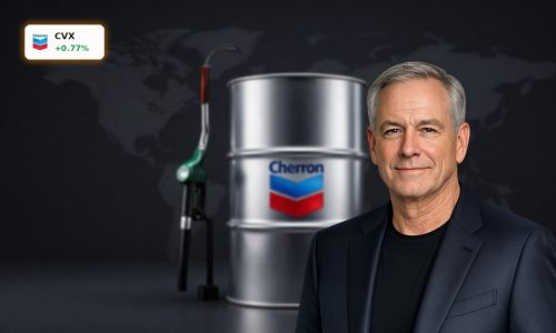 Chevron Middle East Crisis concept with oil barrel and pump against dark backdrop symbolizing surging crude prices