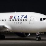 Delta Air Lines Earnings focus with premium passenger jet and cabin detail ahead of DAL EPS report
