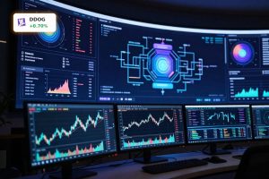 Datadog AI Report visualized by DDOG stock chart and AI observability dashboards highlighting infrastructure limits