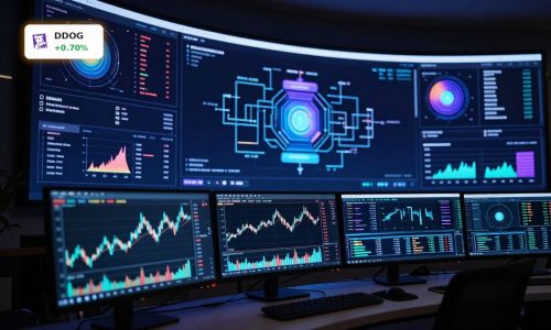Datadog AI Report visualized by DDOG stock chart and AI observability dashboards highlighting infrastructure limits