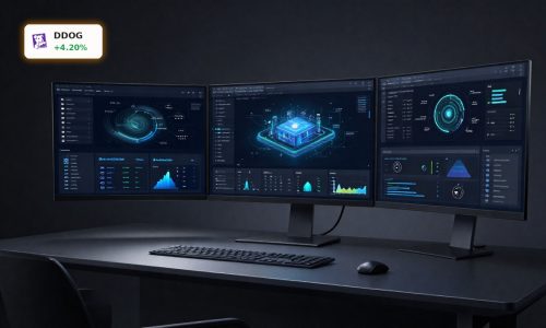 Datadog Earnings Preview highlighted with premium observability platform on trading desk