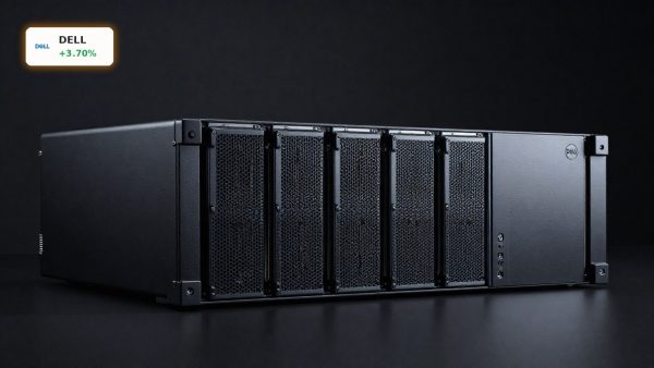 Dell AI Servers PowerEdge rack hardware in premium dark product shot tied to enterprise AI infrastructure demand