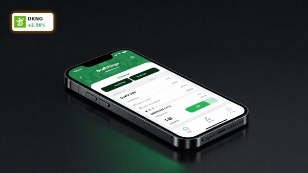 DraftKings Burry focus on DraftKings betting app on smartphone amid regulation-driven stock optimism