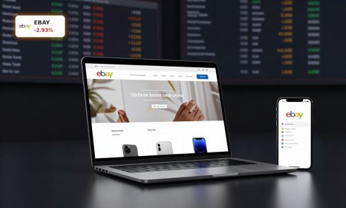 eBay Acquisition tension visualized with eBay marketplace on trading desk screens