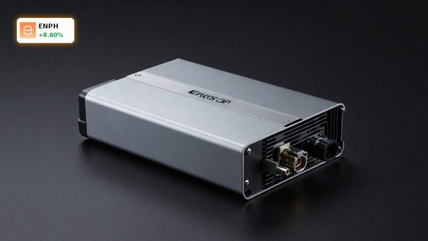 Enphase Energy Microinverter IQ9S-3P commercial unit in premium product shot on dark background