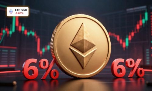 Ethereum Market Analysis showing ETH under pressure with a 6% price drop and rising leverage risk
