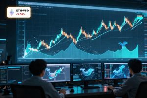 Ethereum Market Analysis of ETH breakout with whale accumulation and key support levels on a trading desk chart.
