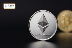 Ethereum Analysis with premium ETH coin close-up outperforming Bitcoin in a bullish market setup