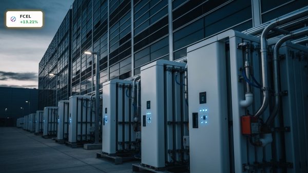 Industrial clean energy facility showing the Fuelcell Energy Upgrade impact.
